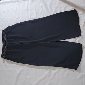 Arizona Girls Wide Leg Dressy Black Pants With Rainbow Elastic Waist